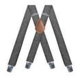 thumbnail image 3 of KLKCMS Suspender for Men Fashion Adjustable Braces for Formal Events Wedding Shorts Gray stripes, 3 of 9