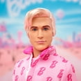 thumbnail image 5 of Barbie The Movie Ken Collectible Doll, Ryan Gosling as Ken Wearing Pink Jumpsuit with "B" Detail, 5 of 8