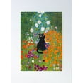 thumbnail image 2 of AatoeaX Gustav Klimt Cat Cottage Garden with Black Cat PosterAesthetic Home Decor – Perfect for Gallery Walls or Gifts, 12"x16"or16"x12",Gallery Wood Frame, 2 of 4
