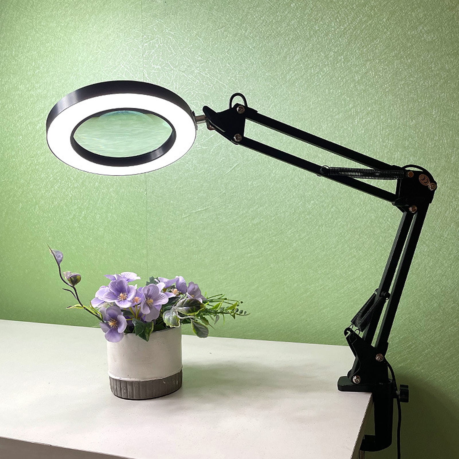 Lampe Grossissante a Bras Oscillant Lampe de Bureau Grossissante USB 5V pour l Artisanat Walmart