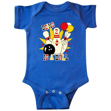 

Inktastic Cute Bowling Pin 2nd Birthday Gift Baby Boy or Baby Girl Bodysuit