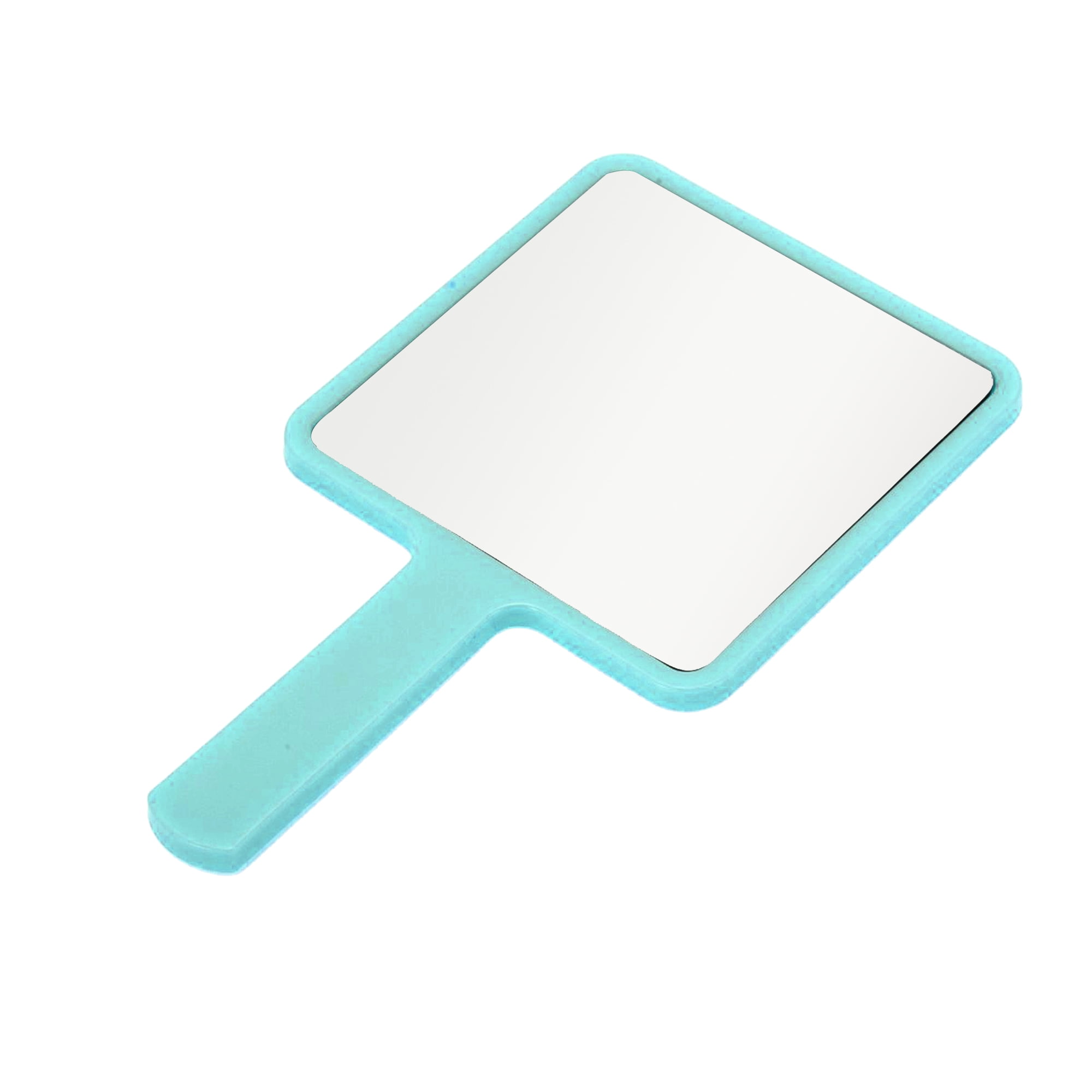 Unique Bargains 1Pc Large Square Handheld Mirror for Vacation Travel Use Green Medium