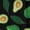 Avocado & Leaf Pattern, variant on Retro Art Graffiti Design Short Sleeve Maxi Dress, Crew Neck Round Neck Casual Maxi Dress Side Pockets Casual Dress for Travel Summer