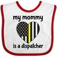 thumbnail image 3 of Inktastic Dispatcher Mom Emergency Gold Line Flag Boys or Girls Baby Bib, 3 of 4