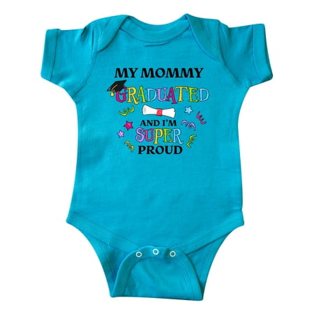 

Inktastic My Mommy Graduated and I m Super Proud Gift Baby Boy or Baby Girl Bodysuit