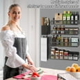 thumbnail image 3 of Magnetic Spice Rack Organizer, TAIMASI 6 Pack Moveable Fridge Spice Shelves with Paper Towel & Utensils Holder, Strong Metal Kitchen Organizer, Black, 3 of 7