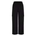 thumbnail image 5 of NaWent Sale Cargo Pants for Women's Multi-Pocket Fashion Wide Leg Work Pants Y2K Casual Ladies Work Trousers Black XXL, 5 of 6