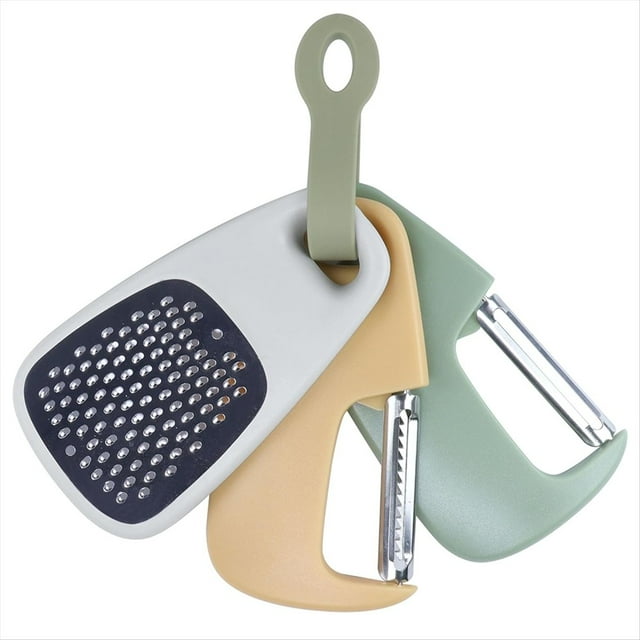 Juego de Utensilios de Cocina de 3 Piezas, Pelador de Verduras, Pelador en , Molinillo de /Jengibre, Accesorios de Herramientas de Cocina Apilables