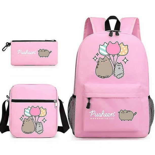 Pusheen Fat Kitty Bag Mochila De Tres Piezas Para Ninos Y Ninas Walmart en linea