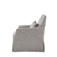 thumbnail image 4 of Martha Stewart London Farmhouse Fabric Upholstered Skirted Swivel Chair in Gray, 4 of 8