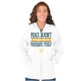 thumbnail image 3 of US Navy Peace Doesn’t Preserve Itself Unisex Plus Size Zip Hoodie Brisco Brands 4X, 3 of 5