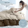thumbnail image 6 of ROYALE LINENS Reversible Comforter California King Duvet Insert All Season Soft Quilted Comforters with 8 Corner Tabs Down Alternative Bedding Comforter Duvet Insert (Chocolate/Sand, King Cal), 6 of 9