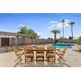 thumbnail image 3 of Seven Seas Teak 9-Piece Wood Folding Dining Furniture Sets Honeytone Brown, 3 of 4