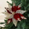 thumbnail image 4 of Christmas Tree Decorations, Artificial Flower Bouquet, Glitter Christmas Tree Ornaments for Holiday Party Decor, 29cm Festive Wedding Centerpieces for Home and Office, 4 of 9
