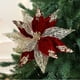 thumbnail image 4 of Seyotauo Christmas Glitter Flower Christmas Tree Decor Artificial Poinsettia Flower Velvet Magnolia s Floral Picks for Christmas Tree Fireplace Xmas Wedding DIY Crafts Wreath Party Floral Decor, 4 of 9