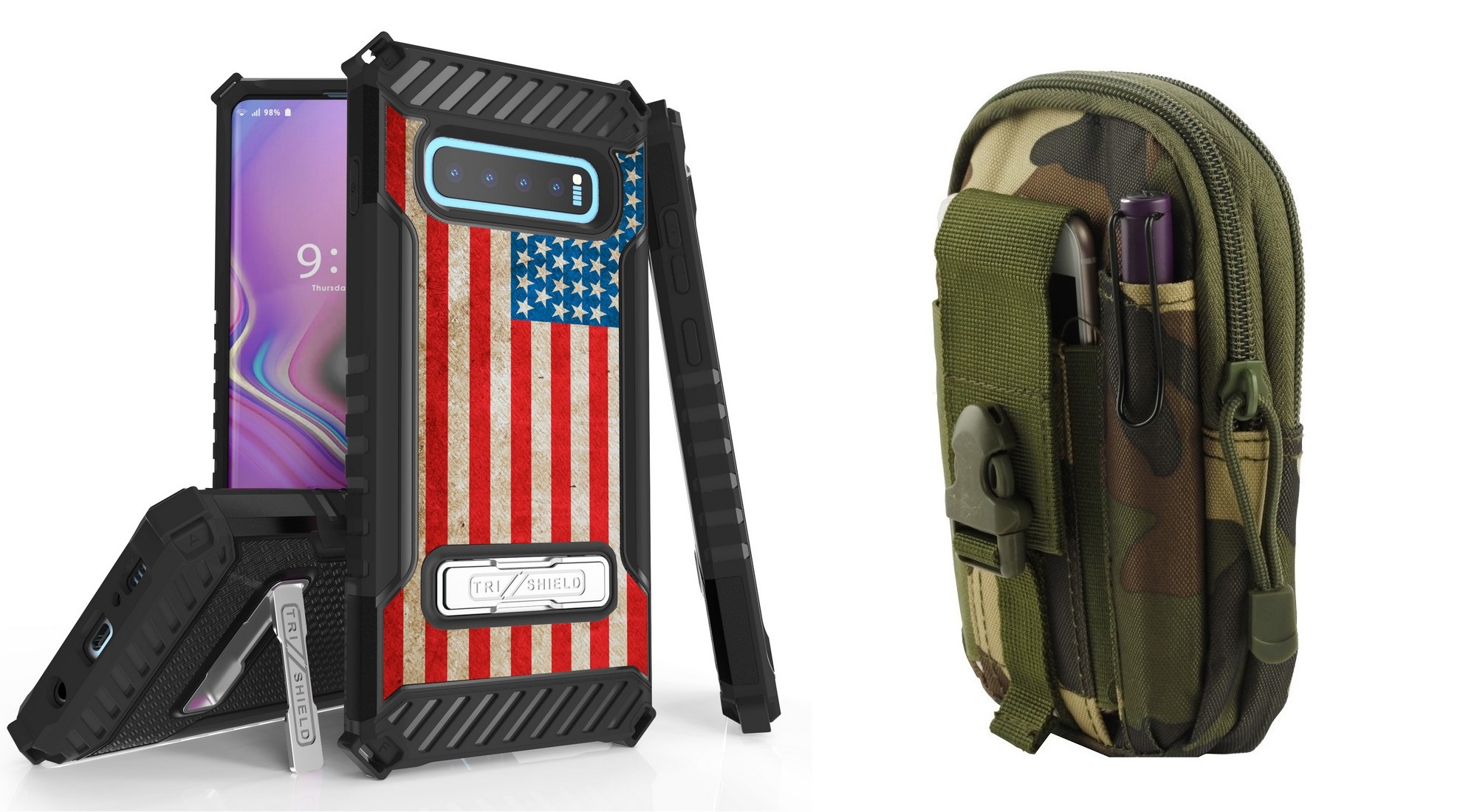 Beyond Cell Military Grade Shockproof Phone Case (Vintage American Flag