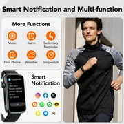 1.47 Fitness Tracker, Smartwatch for Women Men with Multiple Sport Modes Step Counter, Bluetooth Calls (Make/Answer), IP68 Waterproof, Fitness Tracker Compatible with Android and iPhone, Black