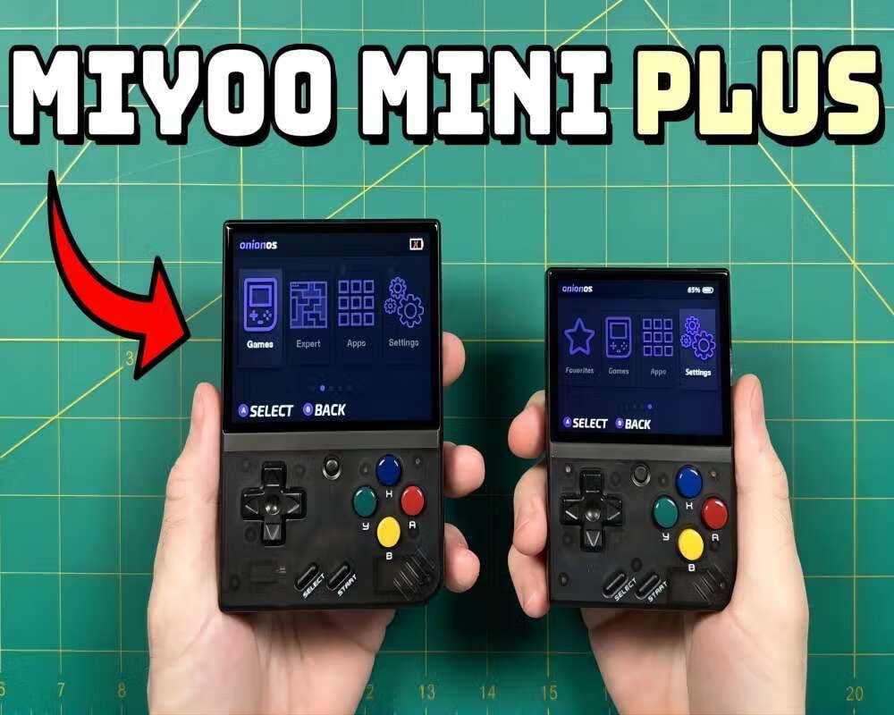 Size Comparison: Miyoo Mini Plus vs the original, versus the