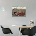 thumbnail image 3 of Country Red Truck Wall Art Old Barn Spring Flowers Wall Decor Rustic Prints Framed Modern Inspirational Quotes Farmhouse Car Painting Artwork for Bathroom Kitchen Dining Room Bedroom 16"x12", 3 of 6