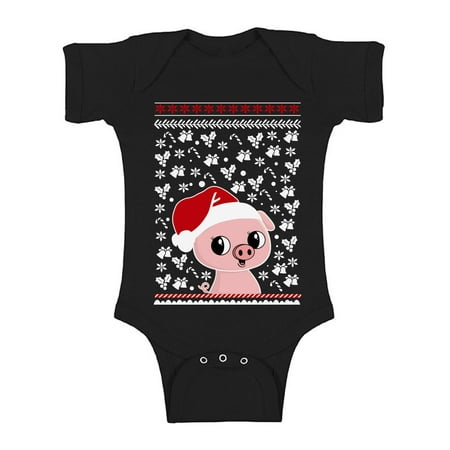 

Awkward Styles Ugly Xmas Baby Outfit Bodysuit Pig Christmas Pattern Romper