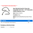 thumbnail image 2 of Roof Side Rail Seal Kit 2 Piece Set - Compatible with 1973 - 1977 Oldsmobile Cutlass Supreme 2-Door 1974 1975 1976, 2 of 2