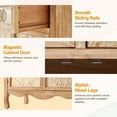 thumbnail image 4 of Heynemo Storage Cabinet with Drawers and Doors, Kitchen Buffet Sideboard, Wood Entryway Accent Console Cabinet for Hallway, Dining Room, Living Room, Natural, 4 of 8