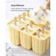 thumbnail image 4 of Moldes para helados MEETRUE, 12 piezas de silicona, con palitos y cepillo, 4 of 7