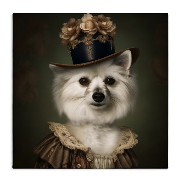 Stupell Industries Mid-Century Vintage Style Dog Portrait Canvas Art, 24 x 24, by Lazar Studio