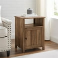 thumbnail image 2 of Pemberly Row 18" Grooved Door Farmhouse Nightstand in Rustic Oak, 2 of 5