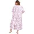thumbnail image 2 of Women's Loose Plus Size Nightdress Square House Dress Short Sleeve Sleep Dress Soft Long Sleepwear Nightgowns For Home Wear Pajama Dress,XL-5XL, 2 of 7
