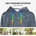 thumbnail image 4 of Goofa White Dandelion for Women's Hooded Sweatshirt with Eye-catching Drawstrings- Lightweight Pullover Hoodie with Kangaroo Pocket, Perfect for Everyday Wear-Medium, 4 of 7