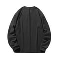 thumbnail image 3 of ZCFZJW Long Sleeve Fall Crewneck Hoodless Sweatshirts for Men Big and Tall Regular Fit Casual Sports Soft Embroider Solid Color Basic Workout Pullover Tops Gray XXXXL, 3 of 3