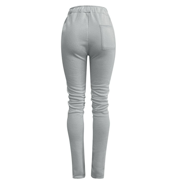 Aayomet Sweat Pants For Womens Womens Cotton Sweatpants Workout Yoga Straight Leg Leggings Lightweight Loose Fit Pajama Pants with Pockets Gray M Walmart