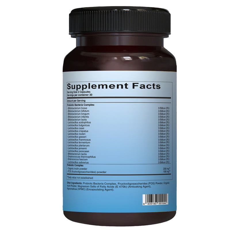 Pure Nutrition Good Gut Men's Probiotics 60 Billion CFU, 20 Strains | 60 Caps | Probiotics for Men with Organic Prebiotic Blend | Once Daily | NON GMO | Gluten Free