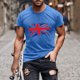 thumbnail image 5 of Mens Casual Manga Corta Botón Abajo Camisetas Estados Unidos Bandera Impresión Cuello Redondo Suéter Camiseta, Poliéster Casual Uso Diario para Hombres, 5 of 5