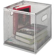 Whitmor Silver Metal Mesh Collapsible Crate, Adult Use