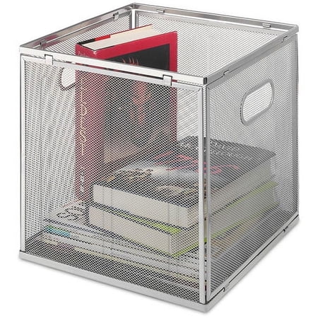 Whitmor Silver Metal Mesh Collapsible Crate, Adult Use