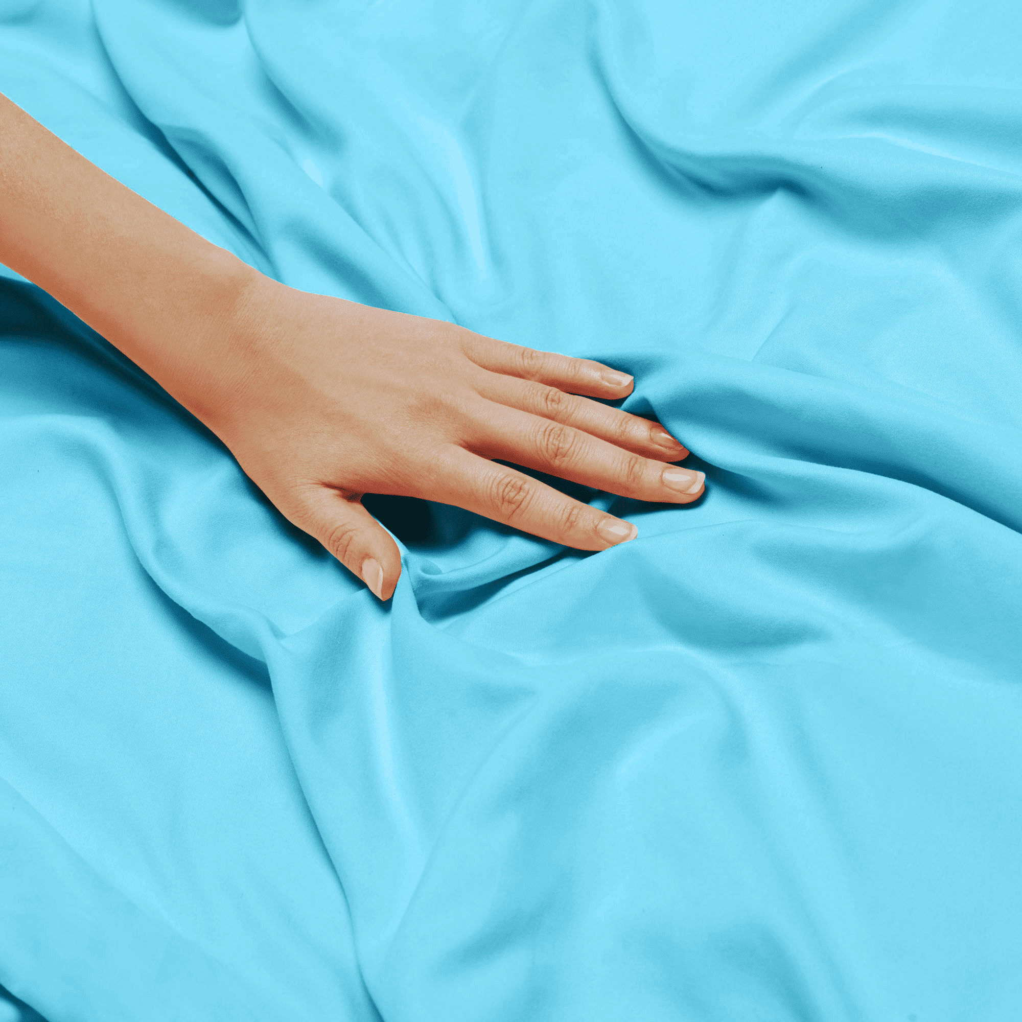 LammaLoe Duvet Cover Queen, Luxury Microfiber 3 Piece Bedding Sets with 2 Pillow Shams, Beach Blue