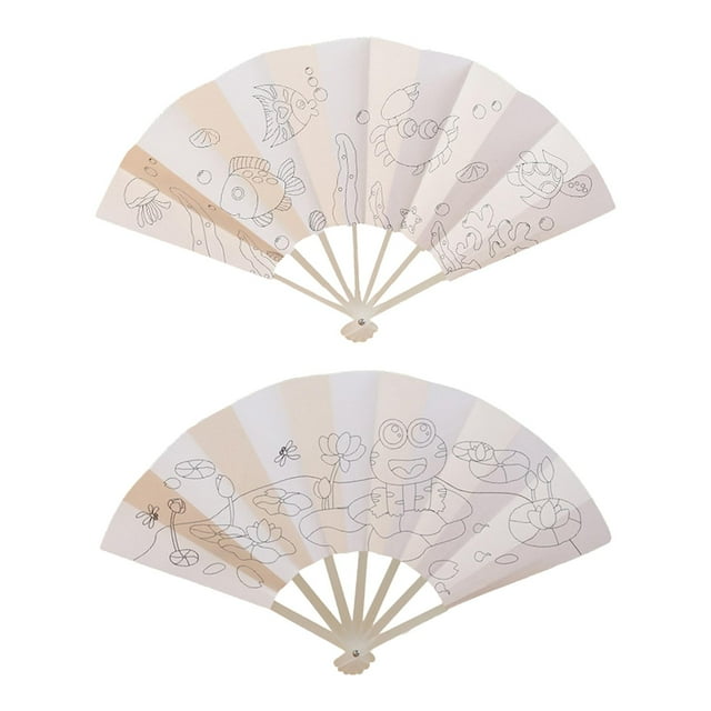 Ventilador de Papel Plegable, Pack de 2 Unidades, Ideal para Actividades Creativas