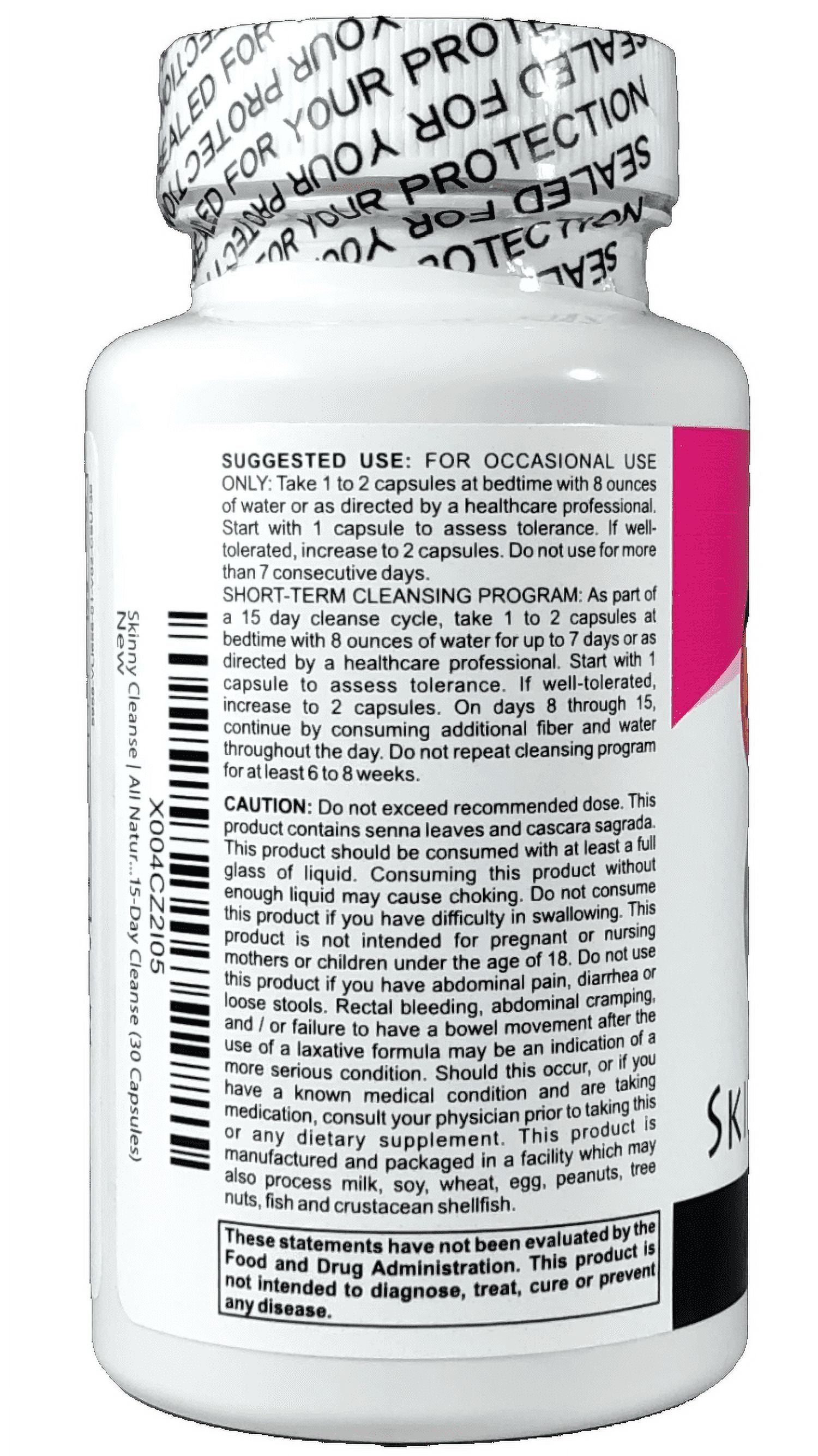 Skinny Jane Skinny Cleanse - Natural Daily Cleanse Supplement - Supports Digestive Health - Eases Bloating - 15 Day Supply