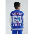 thumbnail image 2 of SEGA Sonic The Hedgehog Big Boys Fleece Bomber Jacket and Jogger Pants Blue 10-12, 2 of 5