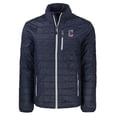 thumbnail image 2 of Men's Cutter & Buck  Navy Cleveland Guardians Americana Rainier PrimaLoft- Eco Insulated Full-Zip Puffer Jacket, 2 of 3