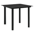 thumbnail image 5 of vidaXL 3 Piece Garden Dining Set Black PVC Rattan, 5 of 5