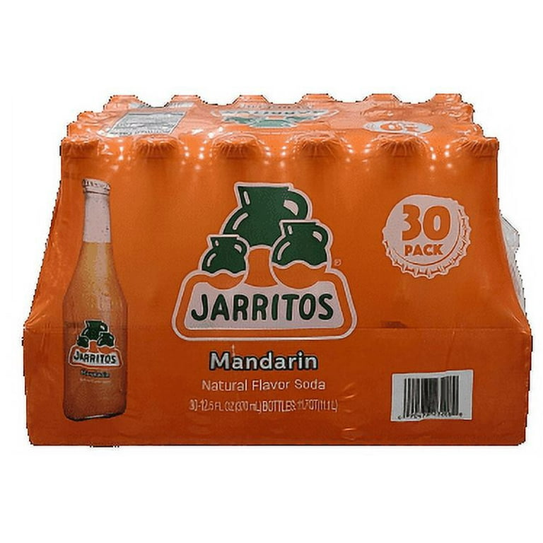 Jarritos Mandarin Soft Drinks - 30 Count Box, Single Bottled 12.5