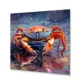 thumbnail image 2 of Designart "Beachcombing Crabs IV" Animals Metal Wall Decor, 2 of 5
