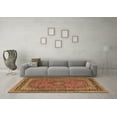 thumbnail image 3 of Ahgly Company Indoor Square Medallion Brown Traditional Area Rugs, 7' Square, 3 of 4