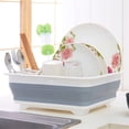 thumbnail image 4 of Professional Dish Rack - Kitchen Collapsible Dish Drainer Drying Rack strainer Cups Plates utensils Tray, 4 of 10