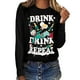 thumbnail image 2 of Camisas Navideñas Para Mujer Camisetas de Manga Larga Estampado de Bebidas Sudadera Con Cuello Redondo Informal Blusa Odeerbi ODB209786, 2 of 6