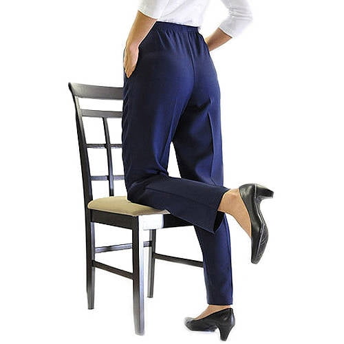 Women's Plus-Size Easy Pull-On Pants with Two On-Seam Pockets, Regular and  Petite Lengths - Walmart.com
