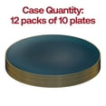thumbnail image 4 of Smarty 7.5" Navy with Gold Rim Organic Round Disposable Plastic Salad Plates 120ct, 4 of 7